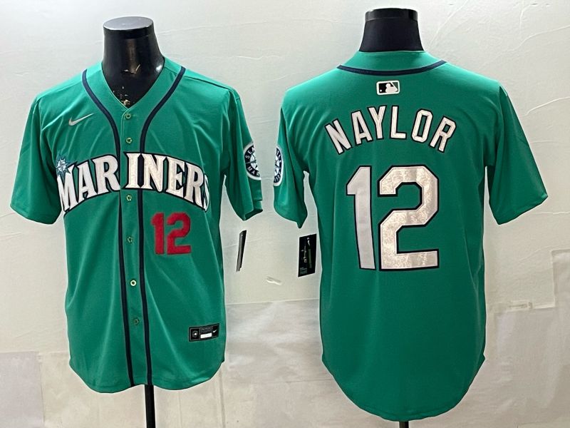 Men Seattle Mariners #12 Naylor Green Game 2026 Nike MLB Jersey style 010->seattle mariners->MLB Jersey